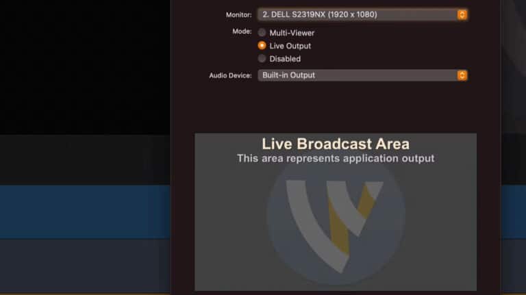 Secondary Display Live Output