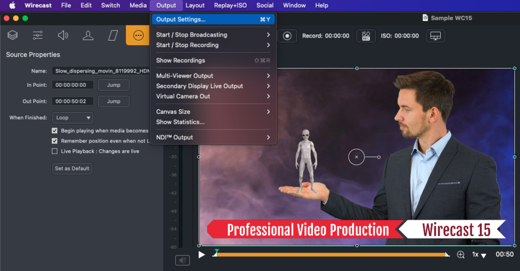 Step 1: Find the Output Settings in Wirecast