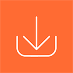 download icon orange 150px square