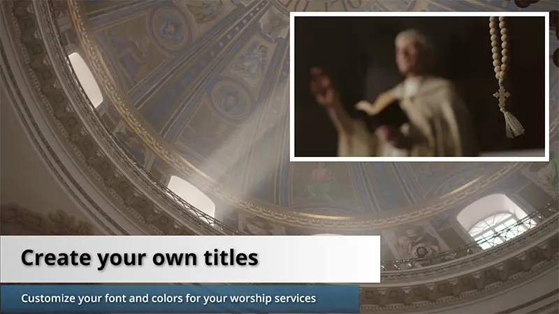 adding headers and titles from templates in wirecast for hos