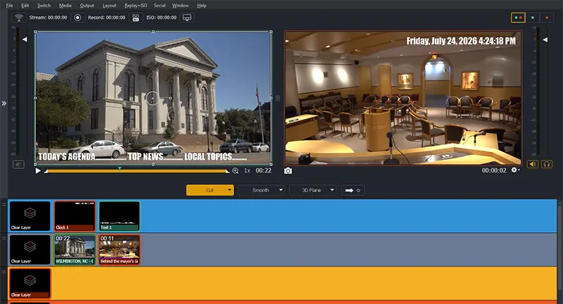 Wirecast enterprise live production and audio mixing tools