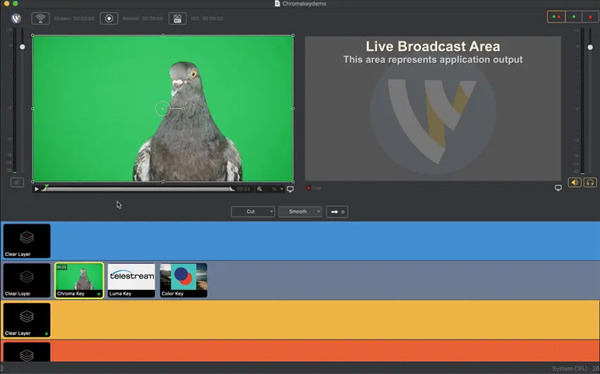 Wirecast Chroma Key Green Screen Software