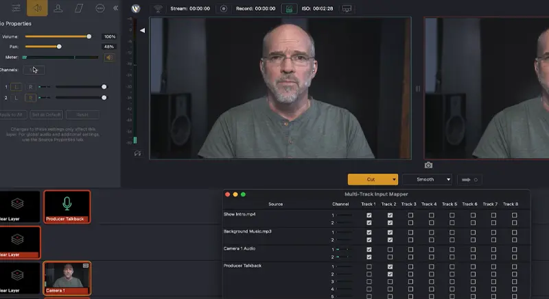 Advanced Audio Routing wirecast audio routing settings screen shot