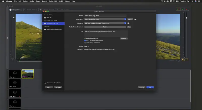 wirecast multistream output streams to multiple social media accounts