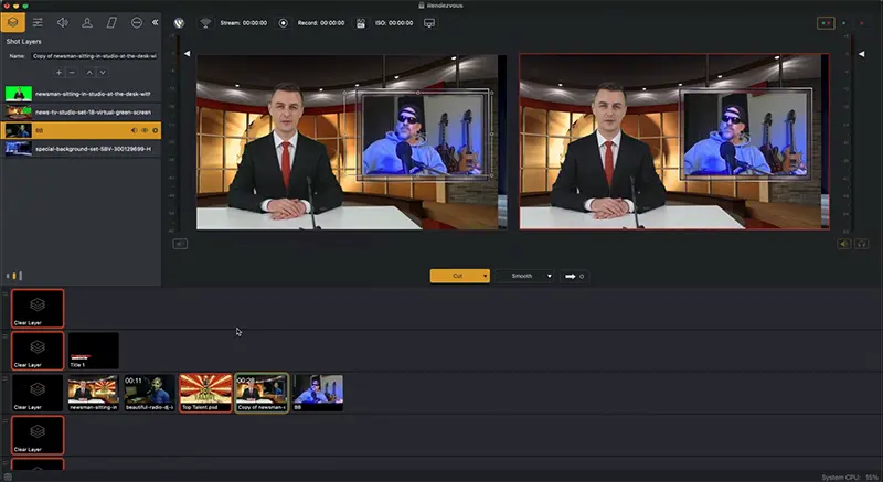Wirecast Rendezvous live stream conferencing interface